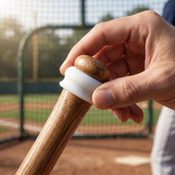 RENACLIPY 2Pcs Softball and Baseball Bat Choke Up Rings White Comfortable Grip Covers for Game Use