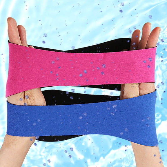 RENACLIPY 2Pcs Adjustable Neoprene Swimming Ear Headbands with Sticky Sticker Support