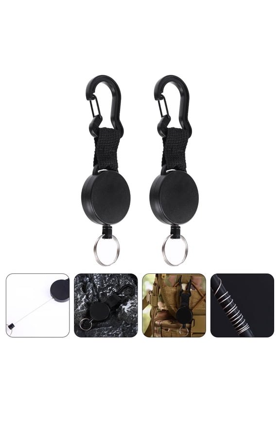 Camper Keychain Retractable 2Pcs 5.6X1.9X0.4in