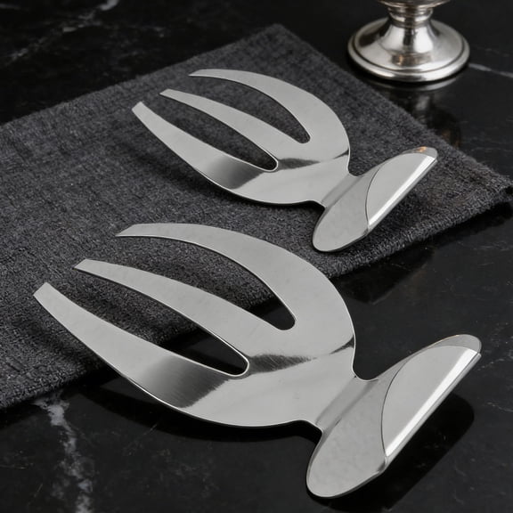 RENACLIPY 2-Pack Stainless Steel Salad Claws with Ergonomic Widened Handles for Easy Kitchen Serving