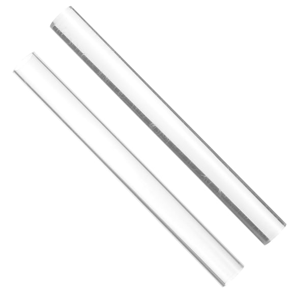 RENACLIPY 2-Pack Clear Acrylic Clay Rollers Lightweight Reusable Pottery Tools for Sculpting and Crafting Projects