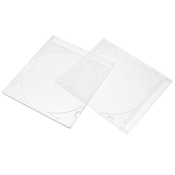 RENACLIPY 2-Pack Clear Acrylic DVD Storage Cases, Lightweight and Scratch-Resistant Media Holders for Easy Organization