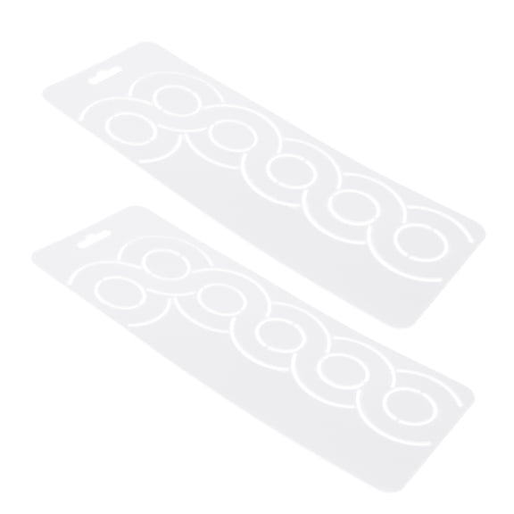 RENACLIPY 2-Pack Plastic Quilt Pattern Templates with Clear Border Stencils for Hand Quilting, Sewing, and Craft Projects