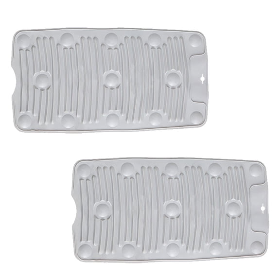 RENACLIPY Grey Silicone Laundry Washboard 2-Pack for Bathroom Use, and Easy to Clean Clothes Scrubber