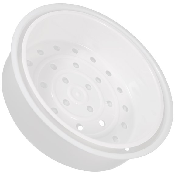 RENACLIPY 2-Piece White Plastic Steamer Set for Kitchen - Even Heat Distribution for Vegetables, Seafood, and More Cooking Needs
