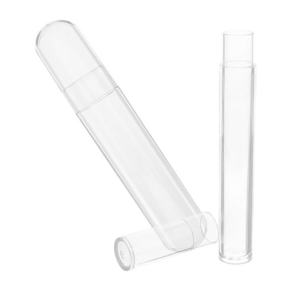 RENACLIPY 2Pcs Transparent Makeup Brush Storage Container Clear Tube Tweezer Case for Travel