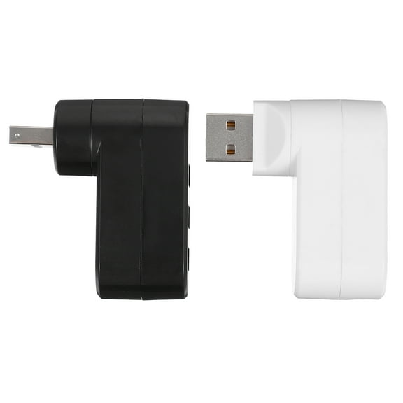 RENACLIPY 2-Pack USB 2.0 3-Port Hub Adapter for Computer, High-Speed Data Transfer, Compact Plastic Design