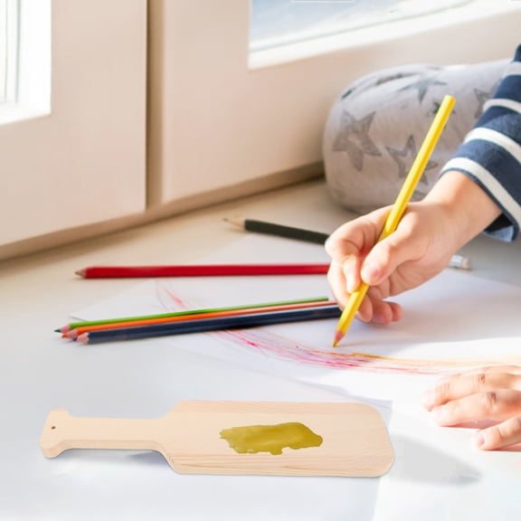 RENACLIPY Unpainted Wooden Greek Paddles Beige DIY Crafts for Home and Clubs 2Pcs