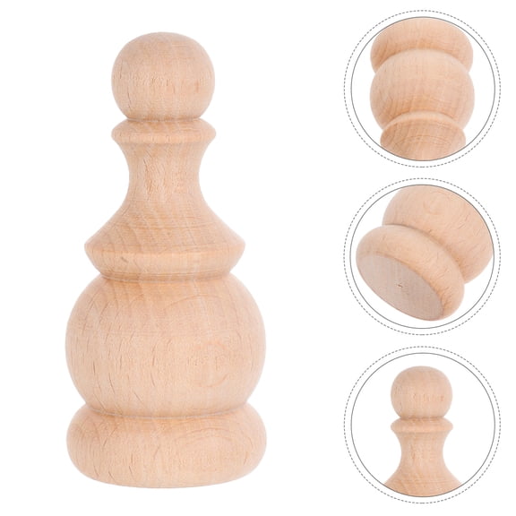 RENACLIPY 2-Pack Decorative Wood Finials with Carved Roman Design for Staircase Posts, Bed Posts, and Home Decor