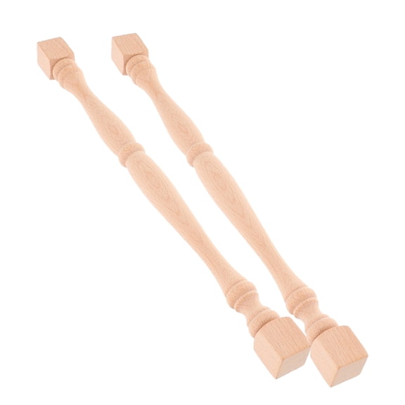 RENACLIPY 2Pcs Khaki Wooden Balusters for Indoor Stair Railings Solid Wood Decorative Spindles