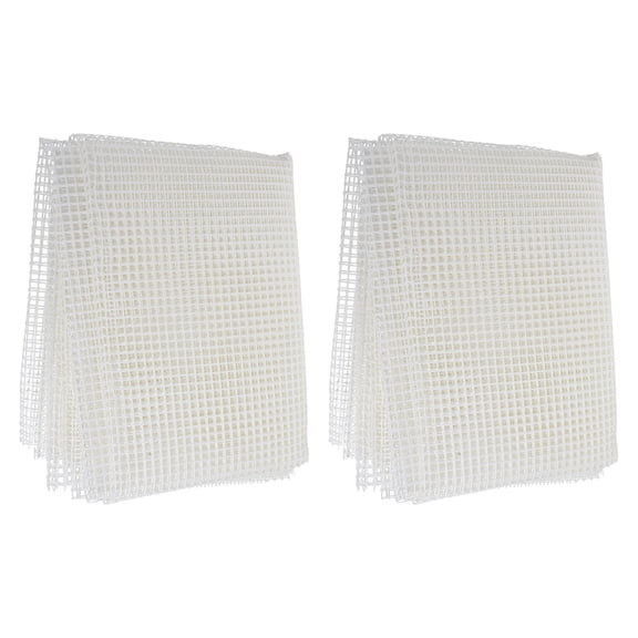 RENACLIPY 2Pcs White Embroidery Mesh Fabric for DIY Rug Making Durable Plastic Canvas for Crafting Carpet Art