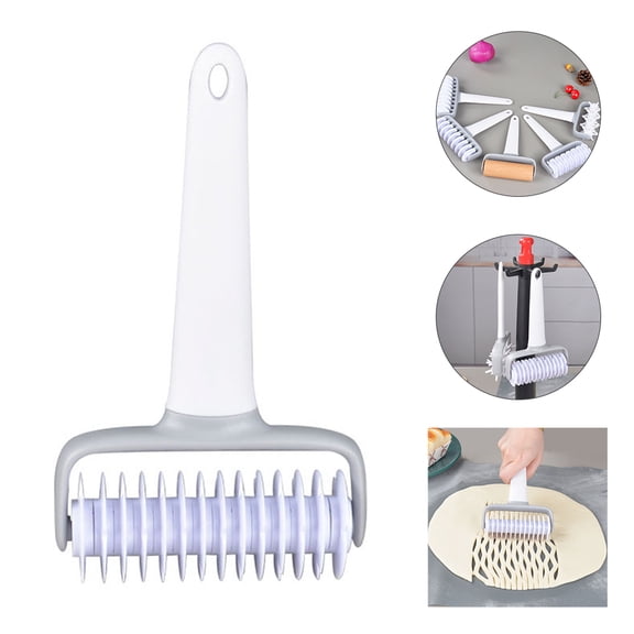 RENACLIPY 2-Pack White Pastry Lattice Wheels Dough Rollers for Baking, Kitchen Tools Made of PP Material