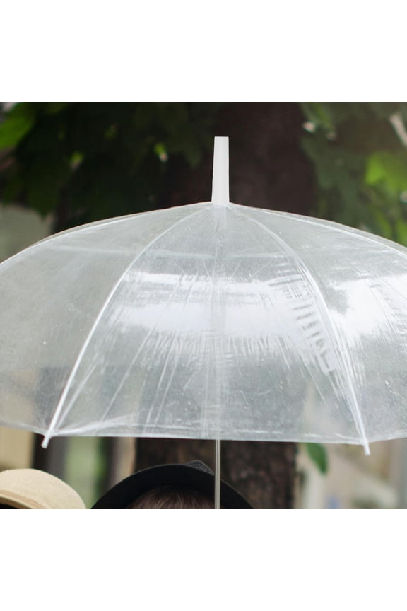 2-Pack White Plastic Replacement Umbrella Tip Caps for Straight Rod Patio, Golf, and Outdoor Parasols