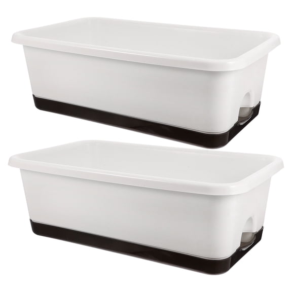 RENACLIPY 2-Pack White Window with Self-Watering Feature for Outdoor Gardening, Ideal for Flowers and Vegetables
