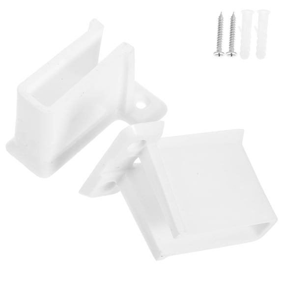 RENACLIPY 2-Pack White Wire Shelf Brackets for Closet Rod Support, Easy to Install, and Stable Wall Mount Hardware