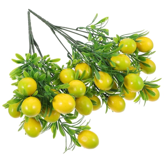 RENACLIPY Set of 2 Yellow Artificial Fruit Branches Plastic Tree Stems for Wedding, Party, Home, Event & Seasonal Decorations