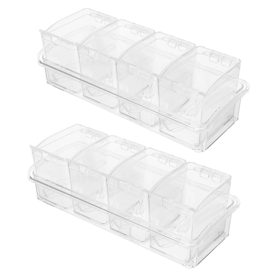 RENACLIPY Spice Storage Containers, Transparent, Moisture Protection, Efficient Organization, 2Sets
