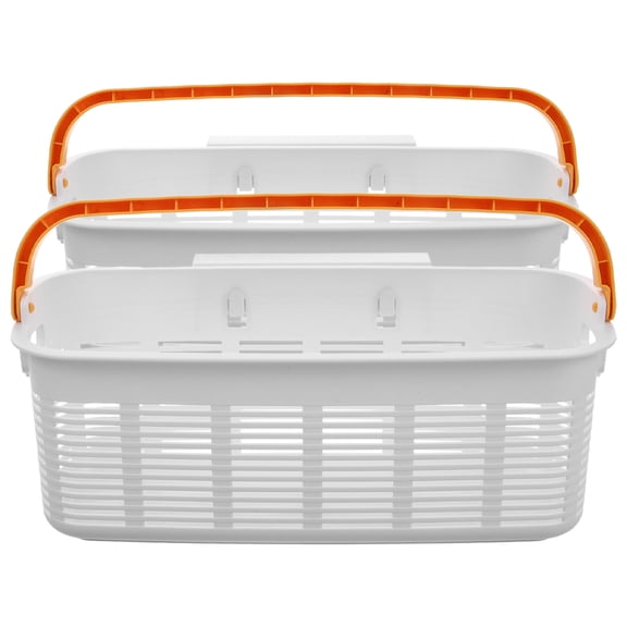 RENACLIPY 2-Pack Hanging Bedside Storage Baskets for Dorm Room, Assorted Colors, Practical Organizer for Small Spaces
