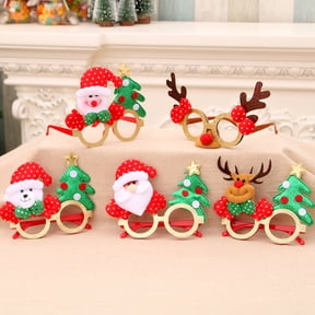 RENACLIPY 2-Pack Christmas Sunglasses Assorted Fun Lightweight Glasses Holiday Party Accessories
