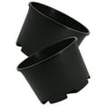 thumbnail image 1 of RENACLIPY 2-Pack Black Plastic Indoor Plant Pots with Drainage Holes, Ideal for Herbs, Flowers, and Small Plants, 1 of 8
