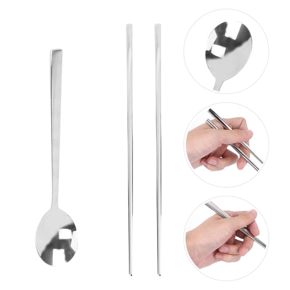 RENACLIPY 2-Piece Stainless Steel Flatware Set for Travel, Work, Dining, Portable and Cutlery