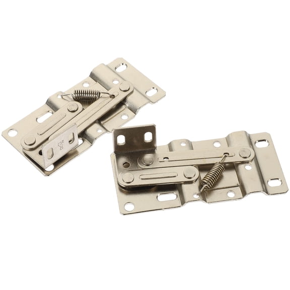 RENACLIPY 2Pcs Easy Install 45 Degree Tip Out Tray Hinges with Soft Closing Plated Silver Iron Finish