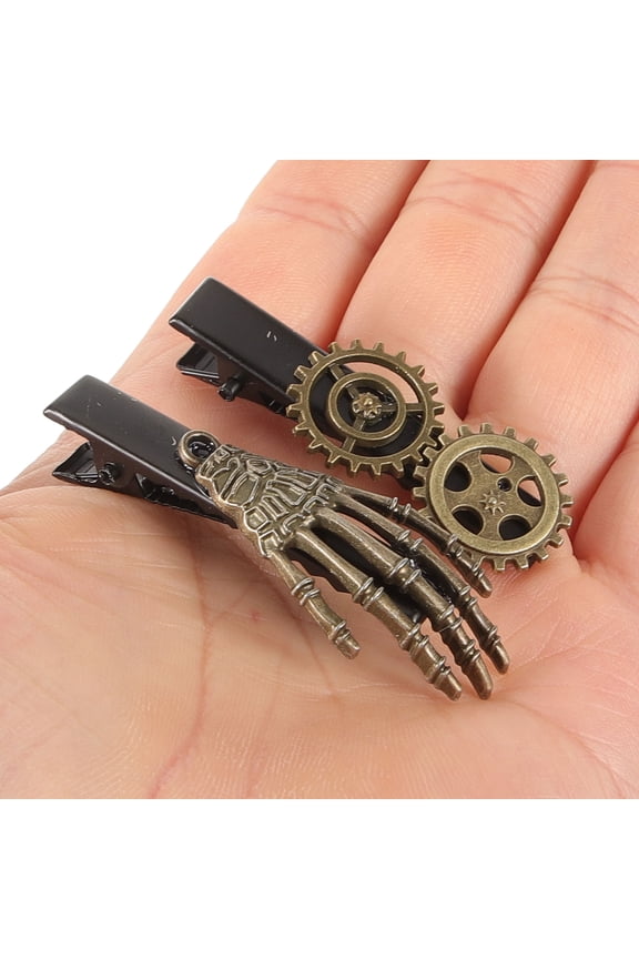 2pcs Vintage Goth Hair Accessories Assorted Color Clips for Women