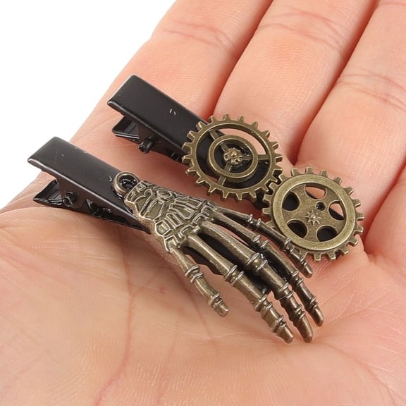 RENACLIPY 2pcs Vintage Goth Hair Accessories Assorted Color Clips for Women