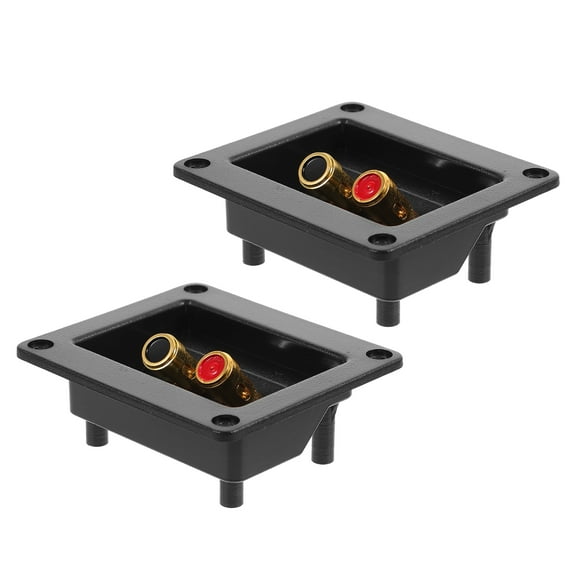 RENACLIPY 2pcs Speaker Terminal Plate Alloy Red for Connection Subwoofer Boxes