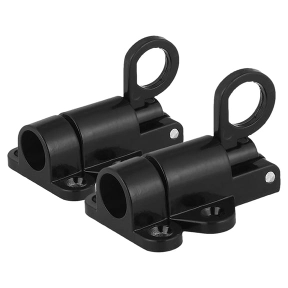 RENACLIPY 2-Pack Black Aluminum Alloy Spring Gate Latch with Self-Closing Lock for Door Security Hardware