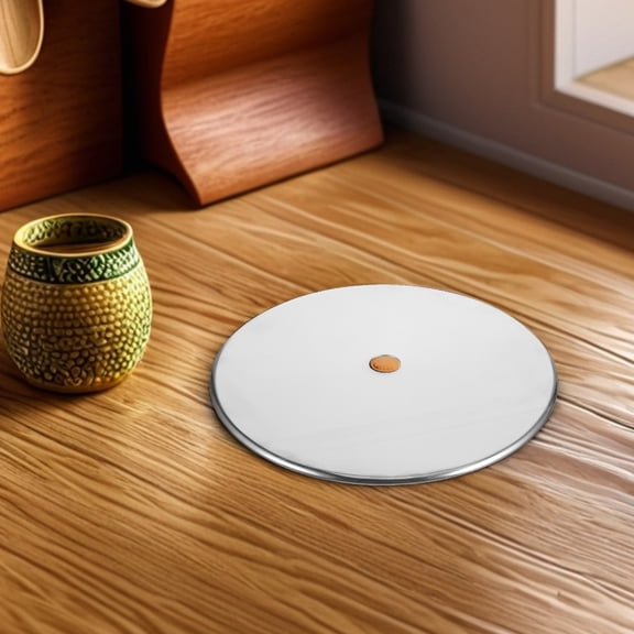 RENACLIPY Plated Silver Stainless Steel Heat Diffuser Plate, Induction Cooktop Converter, Renaclipy 2Pcs for Kitchen