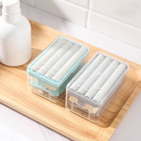 RENACLIPY 2Pcs Soap Foaming Box with Rollers Assorted Color PP Soap Holder for Storage Use
