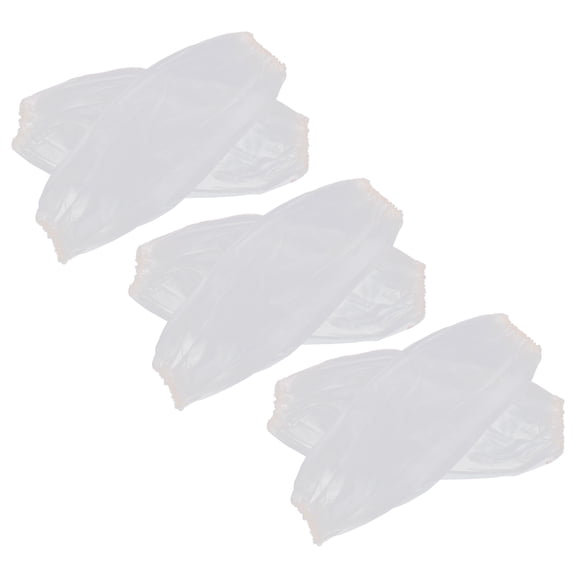 RENACLIPY 3 Pairs Transparent PVC Arm Sleeves with Elastic Bands for Kitchen Cleaning and Household