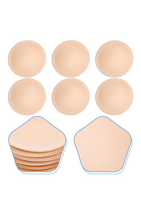 3 Pairs of Padded Cups for Swimsuits Beige Cloth Removable Supportive Women