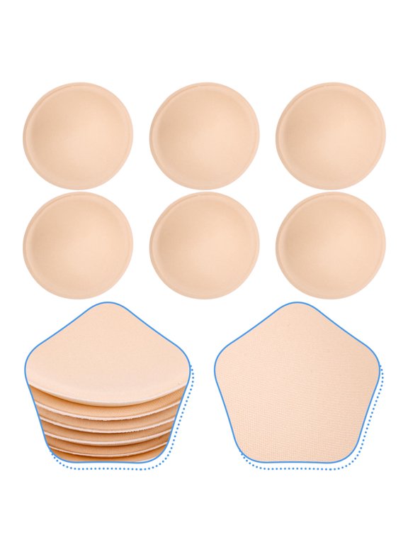 3 Pairs Removable Padded Swimsuit Cups for Women, Beige Soft Cloth Bra Inserts, Supportive Swimwear Enhancers