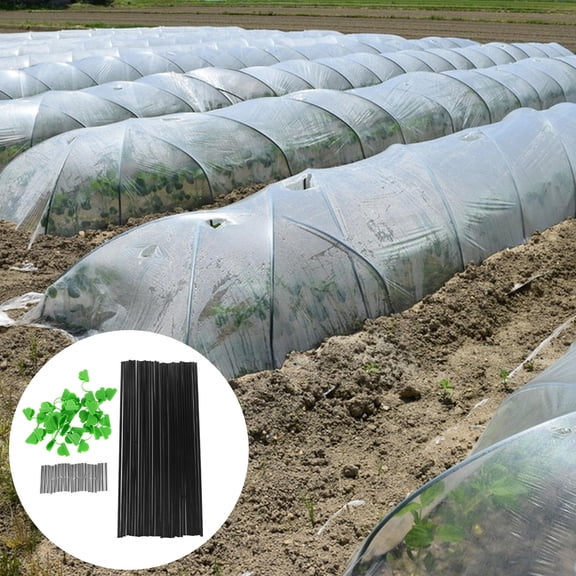 RENACLIPY 30 x Brackets Raised Garden Bed Accessories Black Plastic Tent Poles Gardening Use