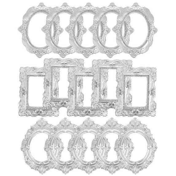 RENACLIPY 30PCS Mini Resin Vintage Oval Frames for Phone Case Decoration, 1.5×1.4×0.1in Craft Supplies