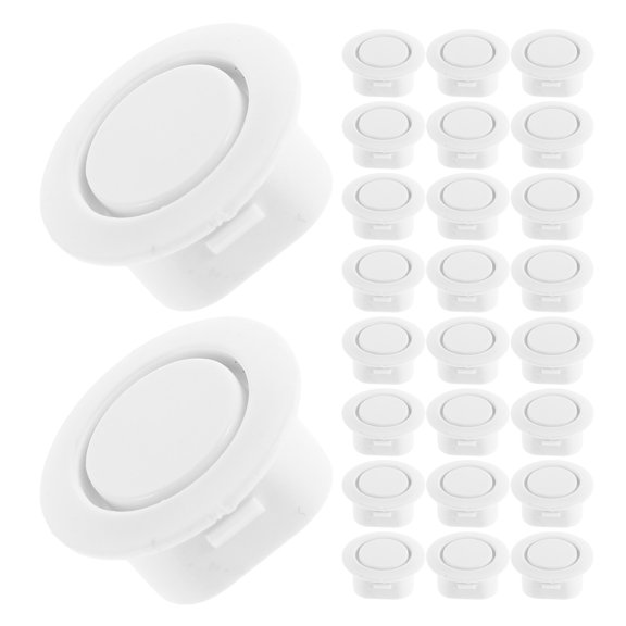 RENACLIPY 30Pcs Auto Bumper Hole Cover White Rubber Decorative Plug for Front and Rear Bumper