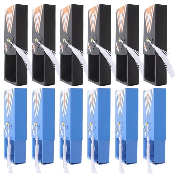 RENACLIPY 30-Pack Assorted Color Graduation Cap Favor Boxes, Paper Keepsake and Card Holders for Party