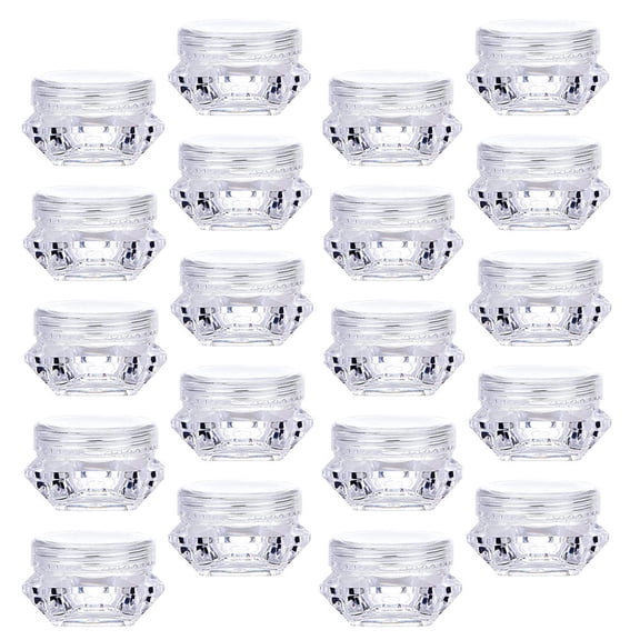 RENACLIPY 32Pcs White Sample Jars Cosmetics Set Portable Leakproof Storage Box for Liquids