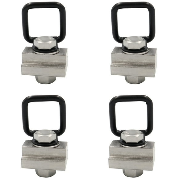 RENACLIPY 3Pack Cargo Tie Down Anchors Bed Rail Fitting for Boats Grey Steel