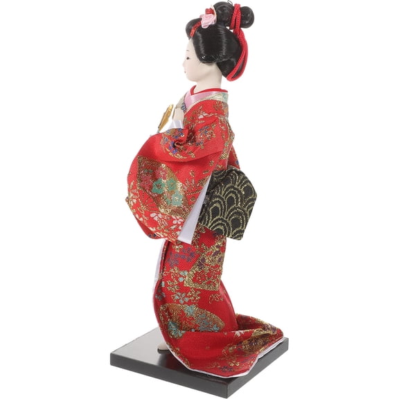 RENACLIPY 3-Pack Japanese Doll Wooden Decoration Figurines for Home Office Desk Present