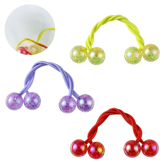 RENACLIPY 3Pairs Multi Purpose Acrylic Elastic Hair Bands with Crystal Shapes