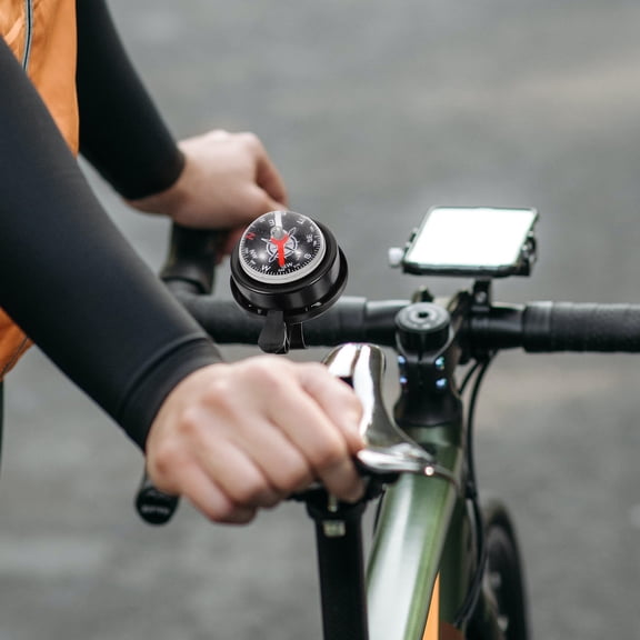 RENACLIPY 3-Pack Mountain Bike Bells with Compass, Assorted Colors for Outdoor Cycling Safety and Easy Navigation