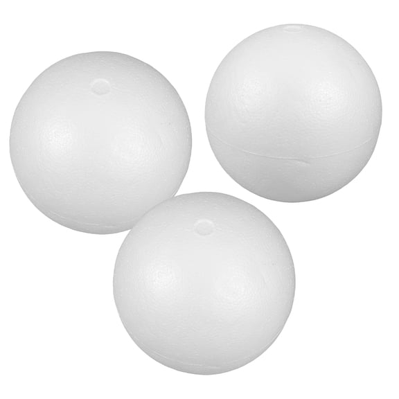 RENACLIPY 3-Pack 12cm Diameter Blank Foam for Crafts, Creative Projects, Decorations, and Embellishments