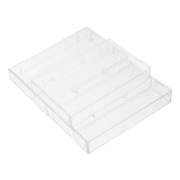 RENACLIPY 3Pcs Clear Plastic Cassette Tape Organizer Compact Scratch Resistant Storage Case