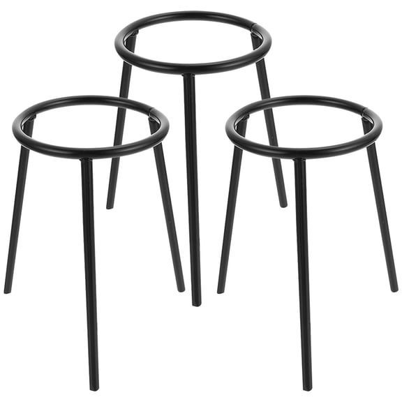 RENACLIPY 3Pcs Chemistry Experiment Tripod Stand Black Durable Support for Laboratory Use