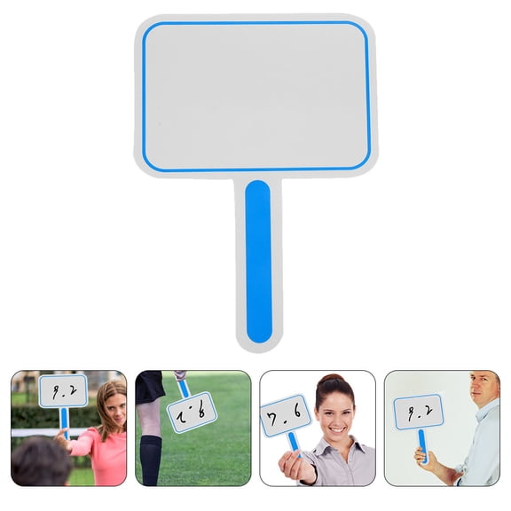 RENACLIPY 3Pcs Handheld Scoreboards Blue Foam Writable Score Board for Auctions