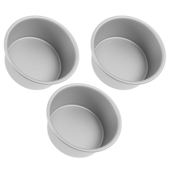 RENACLIPY Set of 3 Round Aluminum Cake Pans Non-Stick Baking Tins Reusable Easy Release Bakeware for Cakes