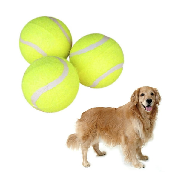RENACLIPY 3Pcs Interactive Ball Rubber Light Green for Dog Exercise and Fetch